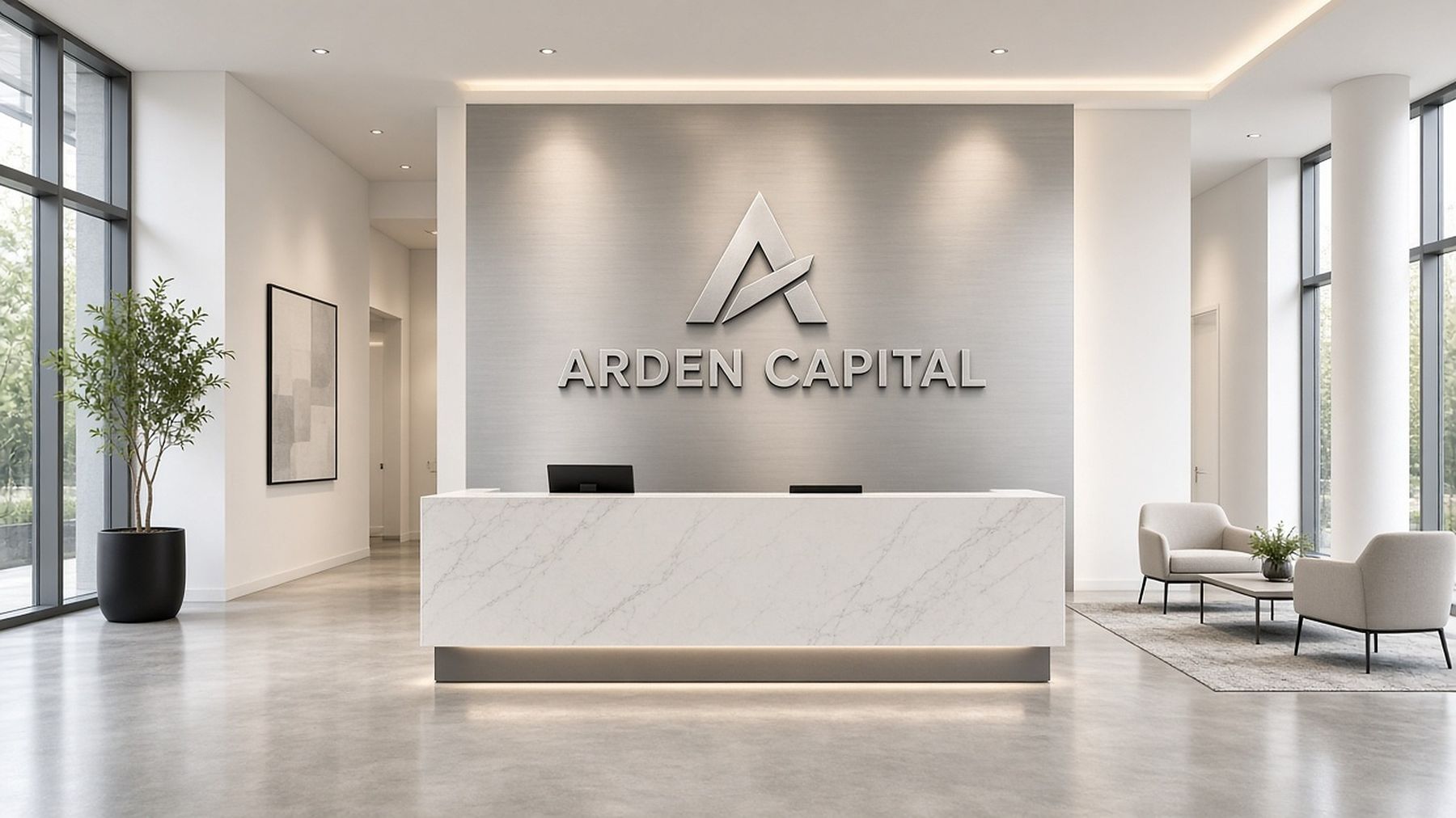 Lobby wall dimensional logo