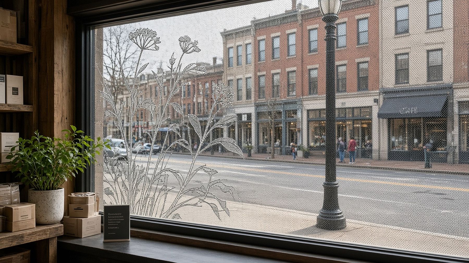 Perforated window film