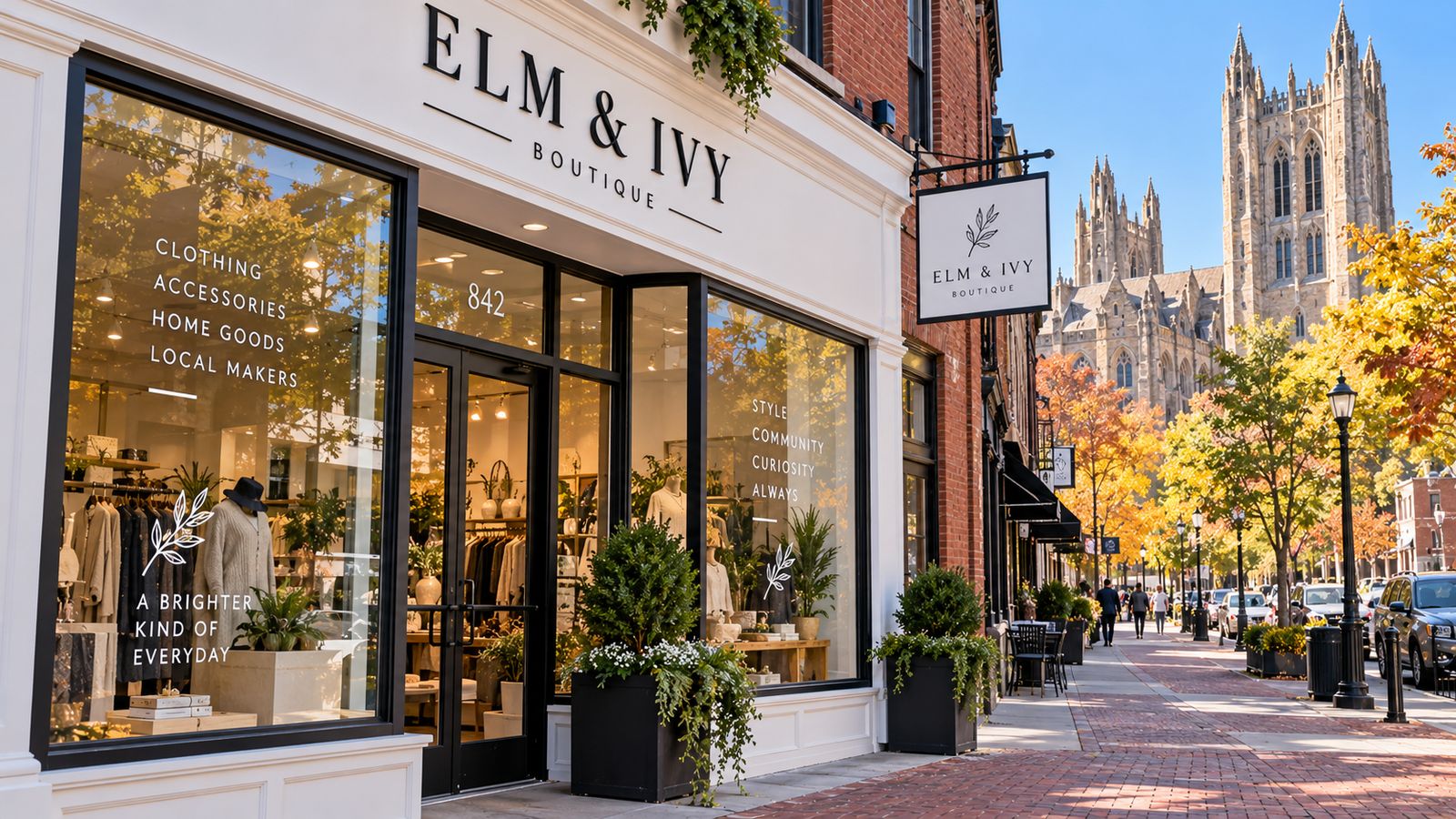 Graphic installation in Hartford, Connecticut: storefront and window graphics by NGI