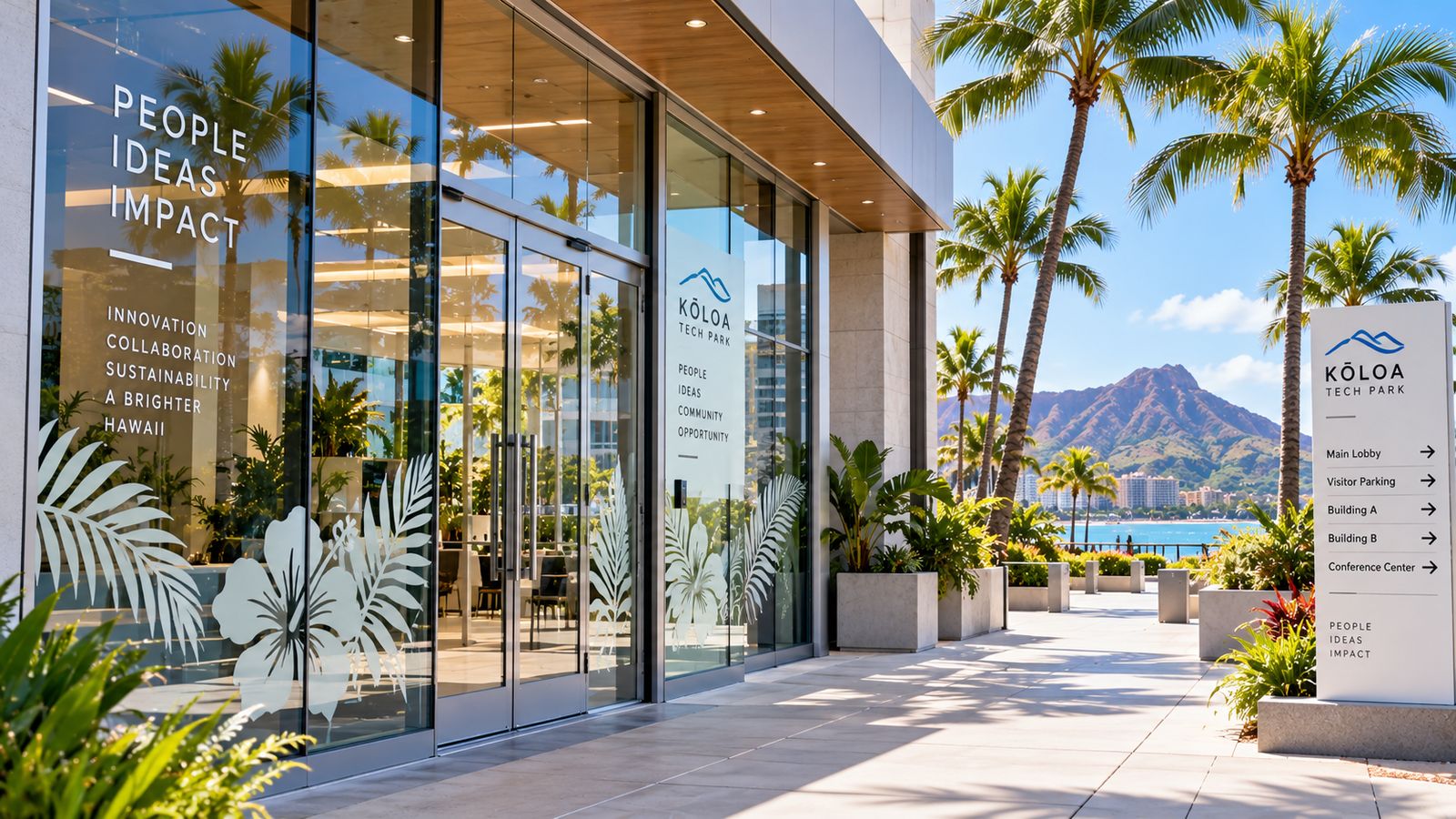 Graphic installation in Honolulu, Hawaii: storefront and window graphics by NGI