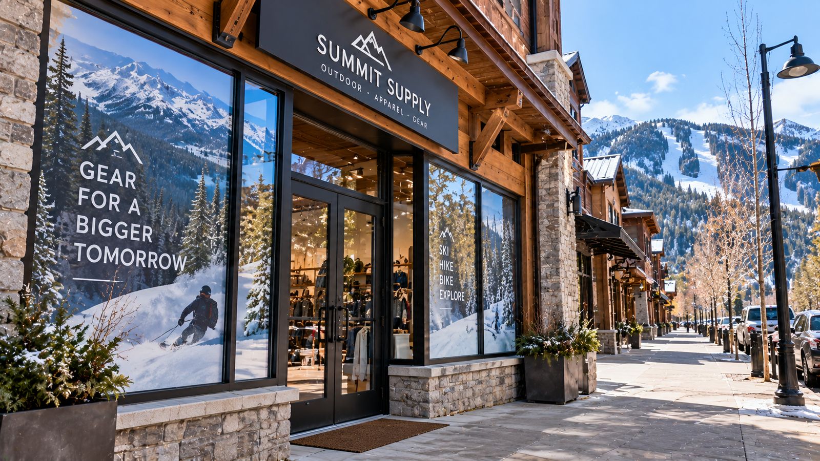 Graphic installation in Salt Lake City, Utah: storefront and window graphics by NGI