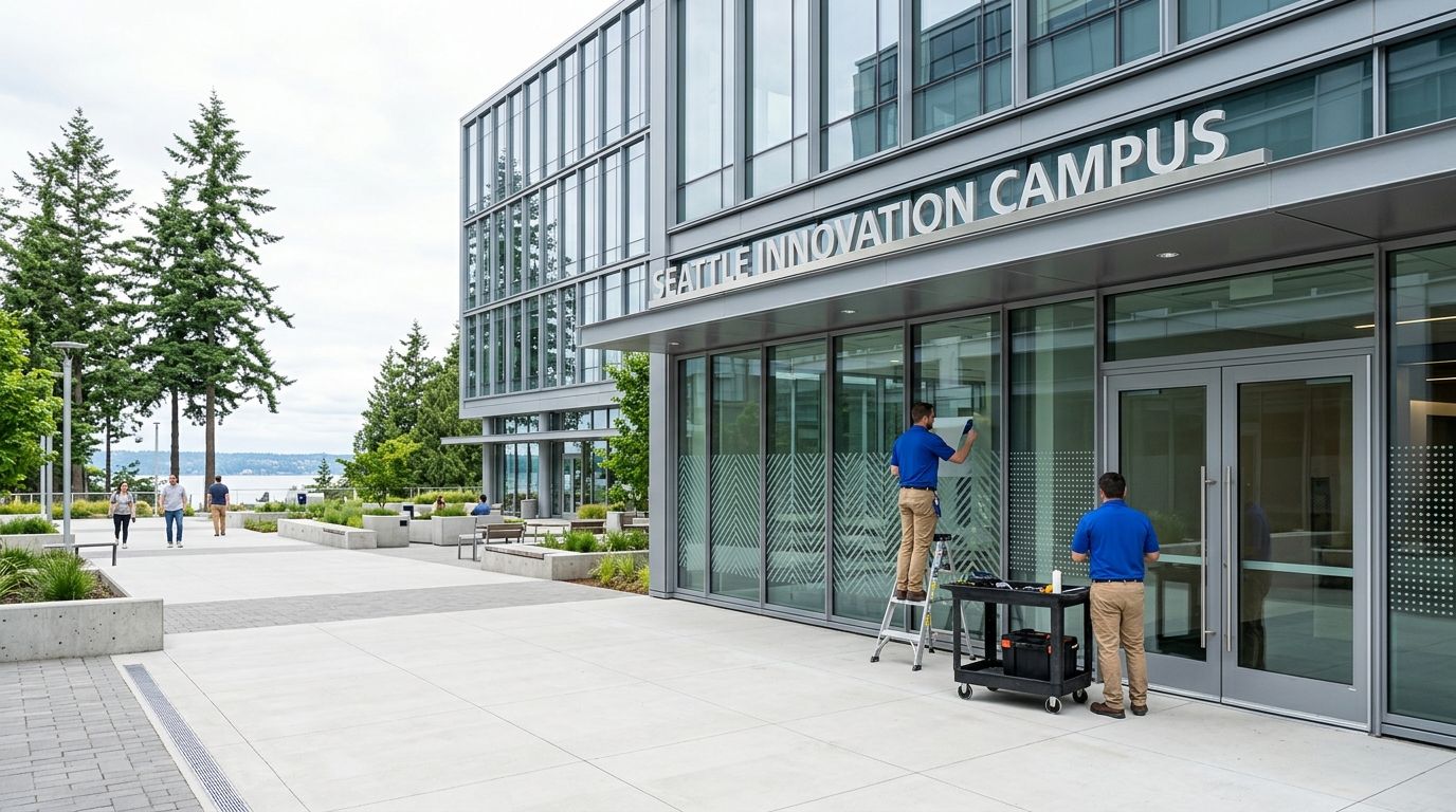 Graphic installation in Seattle, Washington: storefront and window graphics by NGI