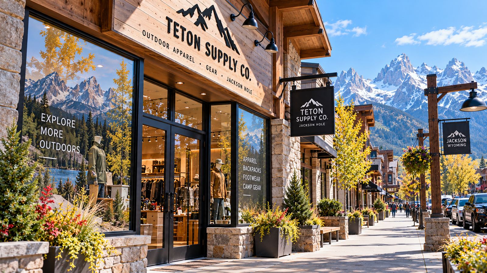 Graphic installation in Cheyenne, Wyoming: storefront and window graphics by NGI