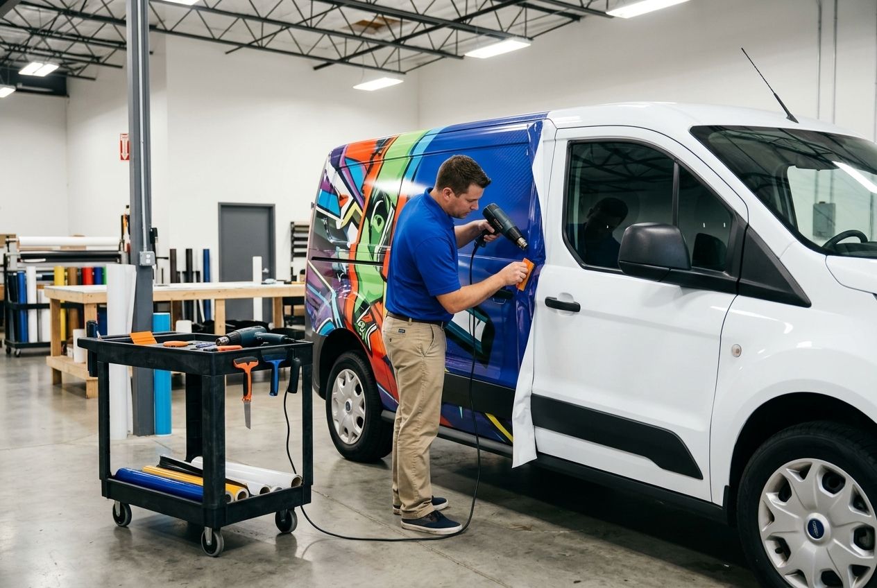 Van wrap installation